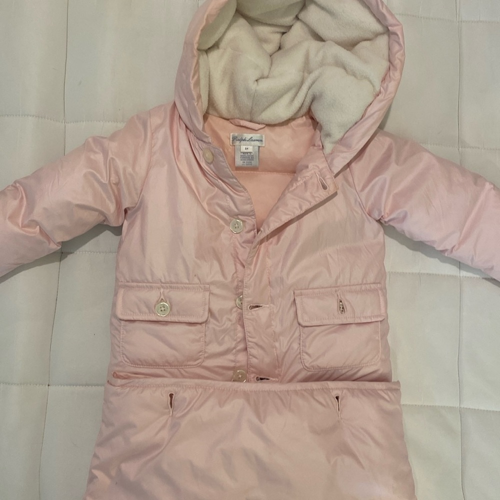 Ralph Lauren light pink bunting 6 month